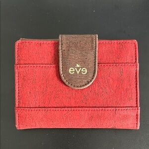 Eve Cork Red and Brown Wallet